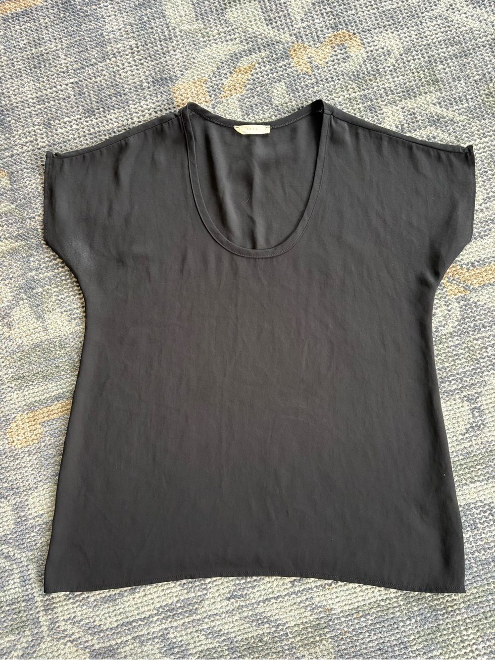 Lush Black Scoop Neck Dolman Sleeve Blouse
